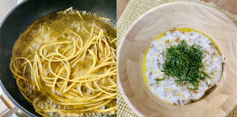 納豆とろろパスタ
